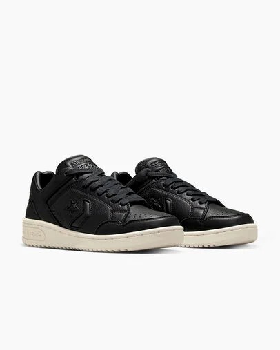 Converse Weapon Mono Leather Women Basketball Shoes Black / Beige White NZ | C-58307969