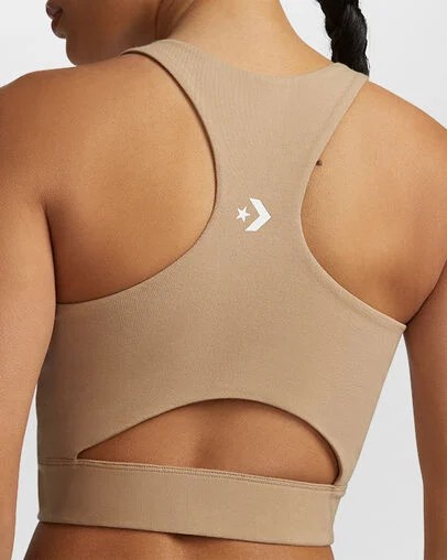 Converse Wordmark Women Bra Khaki NZ | C-57148399